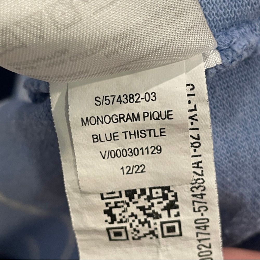 Banana Republic Men's Polo in Blue with White Stripes Size XL - Picture 8 of 8